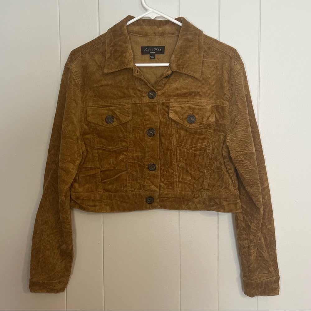 Love tree, cropped‎ corduroy jacket, size M